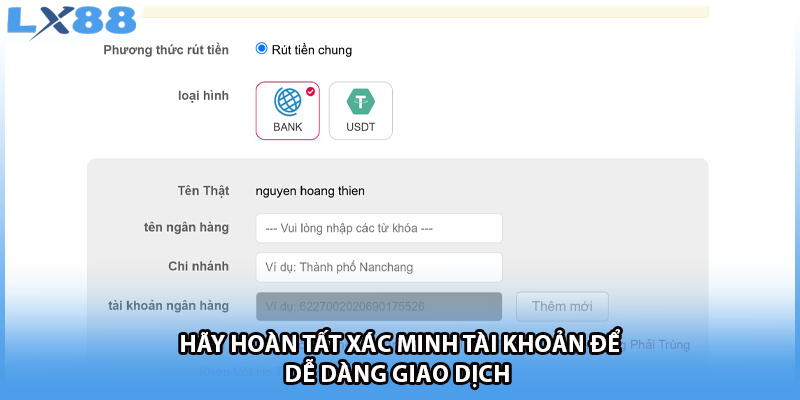 Hãy hoàn tất xác minh tài khoản để dễ dàng giao dịch 